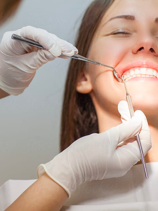 Young female patient getting quality dental care